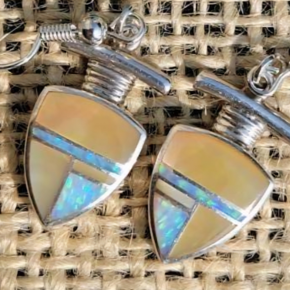 Elegant Silver and Opal Earrings